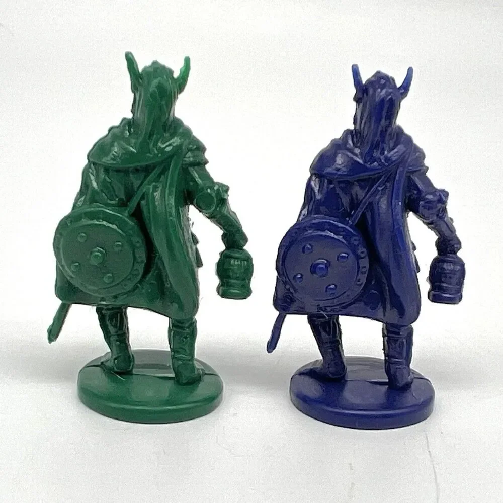 Key To the Kingdom 1992 Adventure Warriors Replacement PARTS Blue & Green Pawns